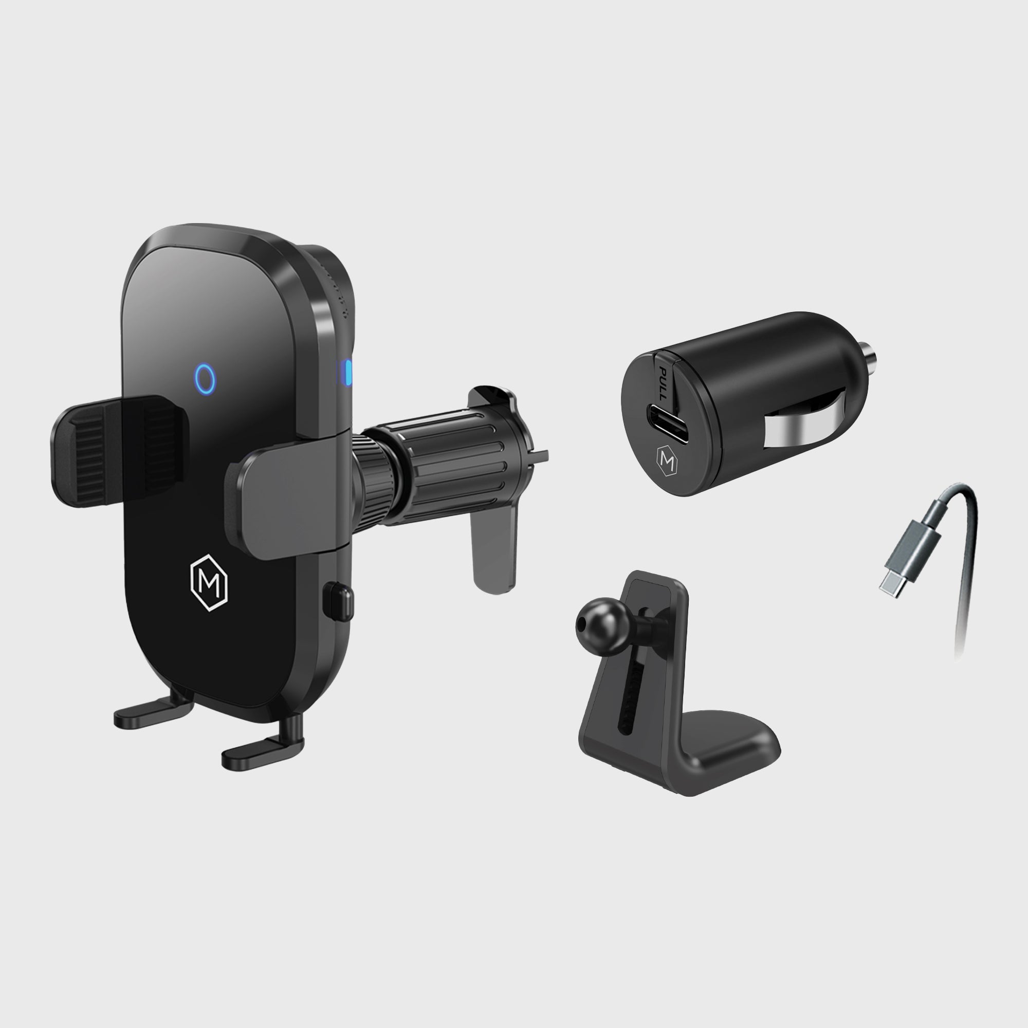 Auto Scan Fast Wireless Car Charger Mount For Vent & Dash