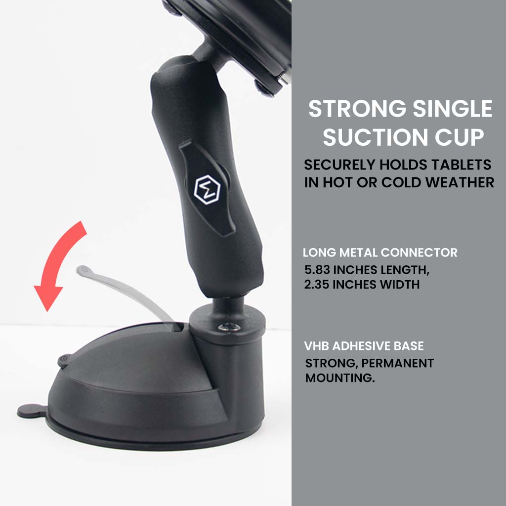Quick Lock Single Suction Cup Tablet Holder