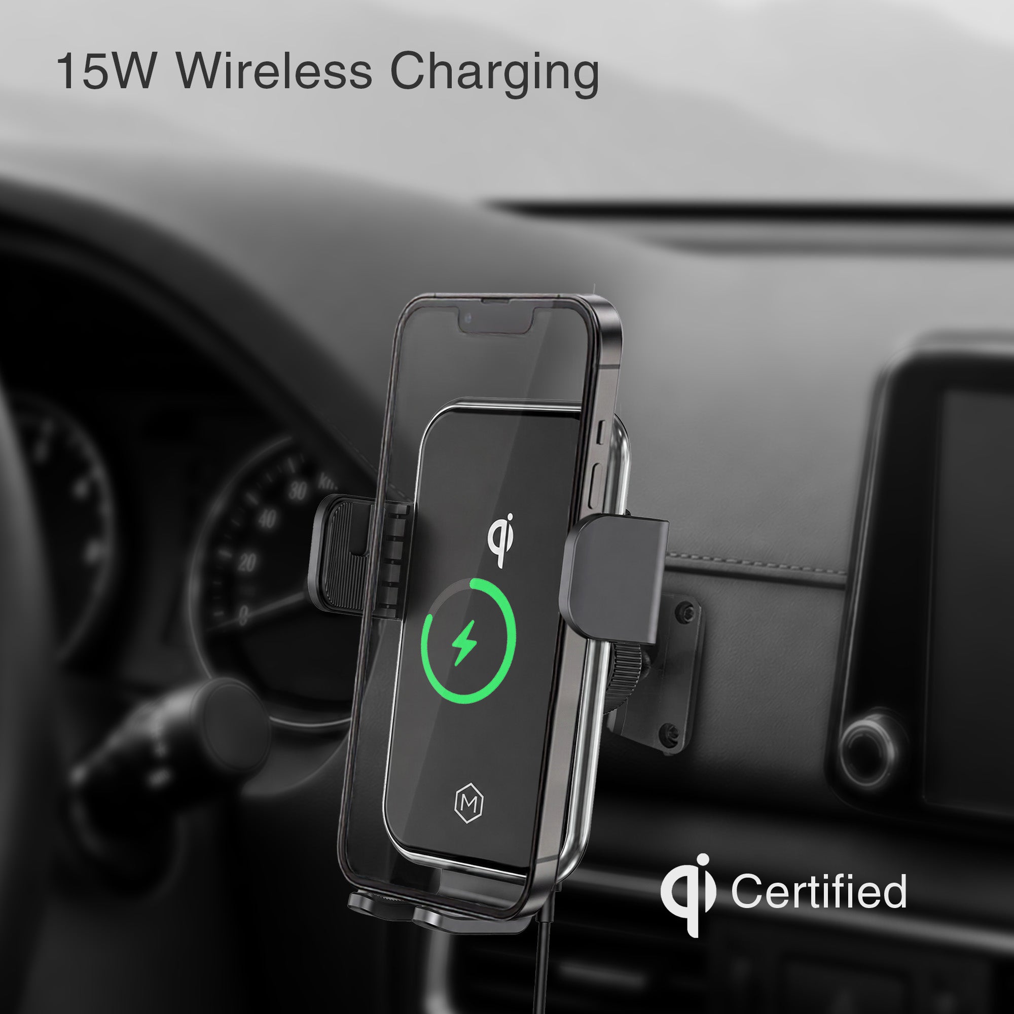 Auto Grip Wireless Charger AMPS Plate Phone Mount