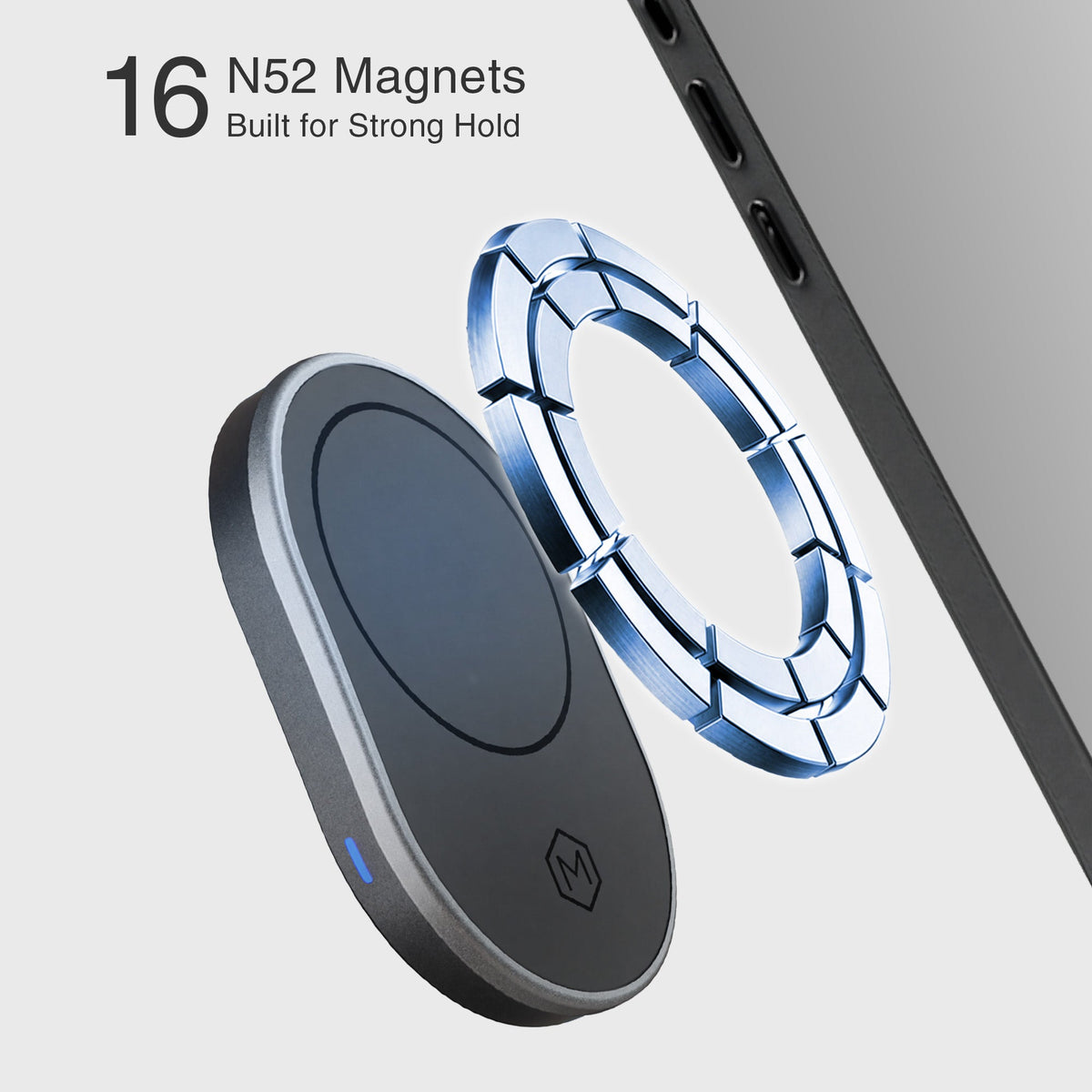 MagSafe Wireless Charger AMPS Plate Phone Mount