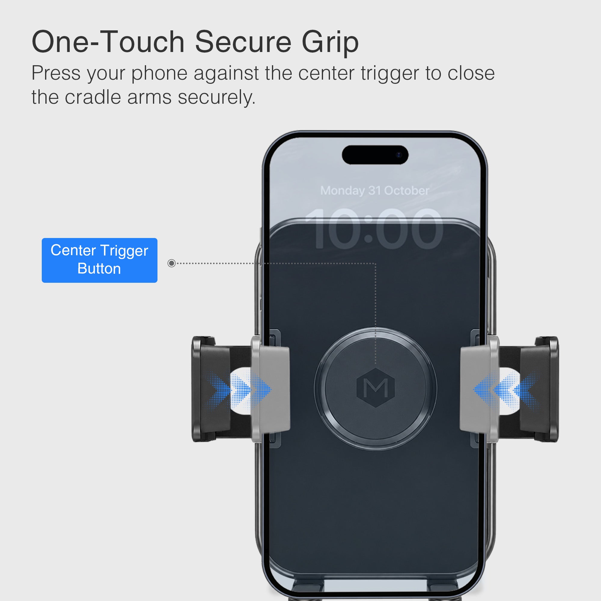 One-Touch Cradle AMPS Plate Phone Mount