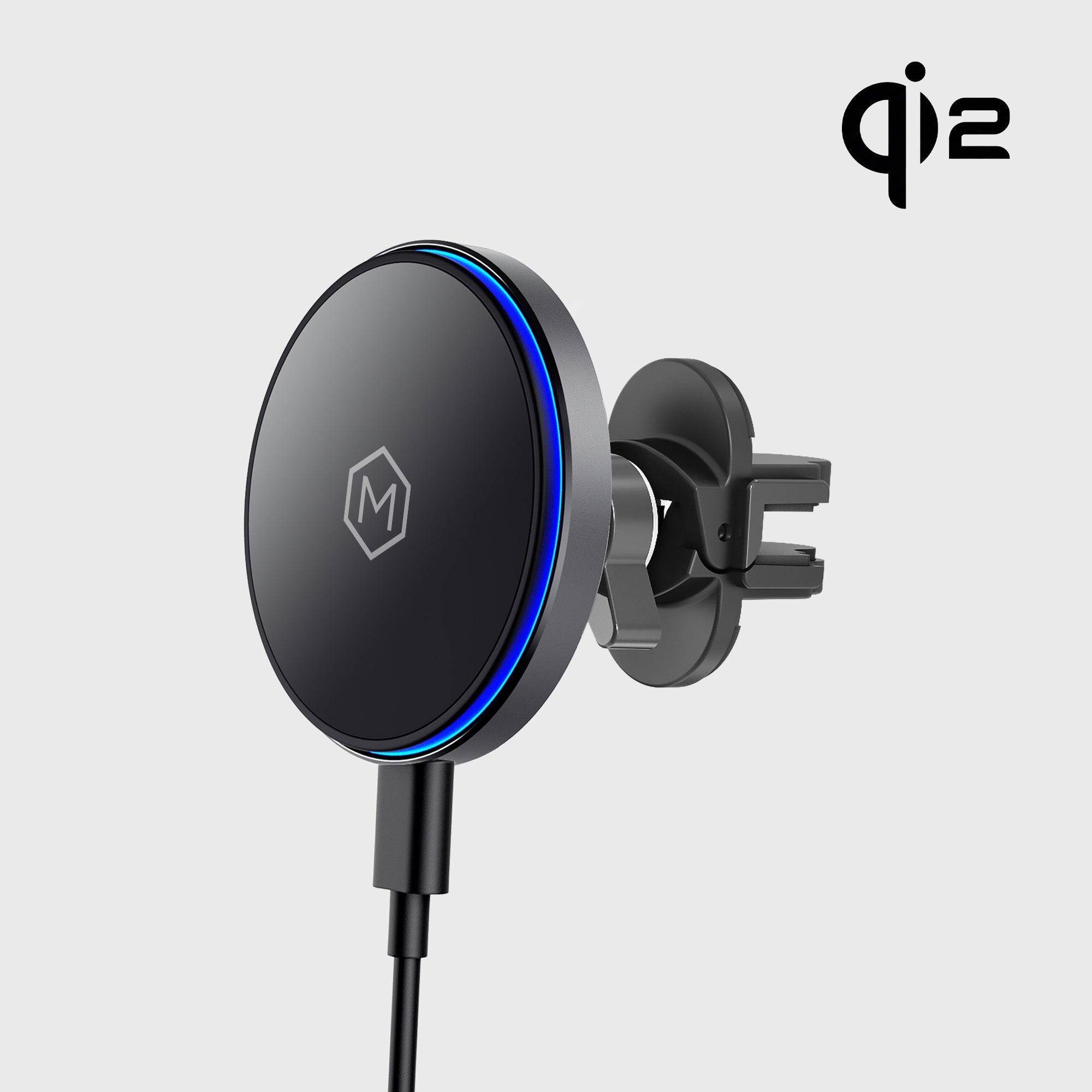 Mag Switch Qi2 Wireless Charger Magnetic Vent Car Phone Mount for iPhone and Android