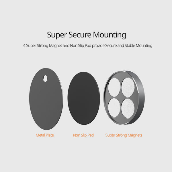 Circular Wall Phone Mount – Adhesive Magnetic Holder for Home Office Gym