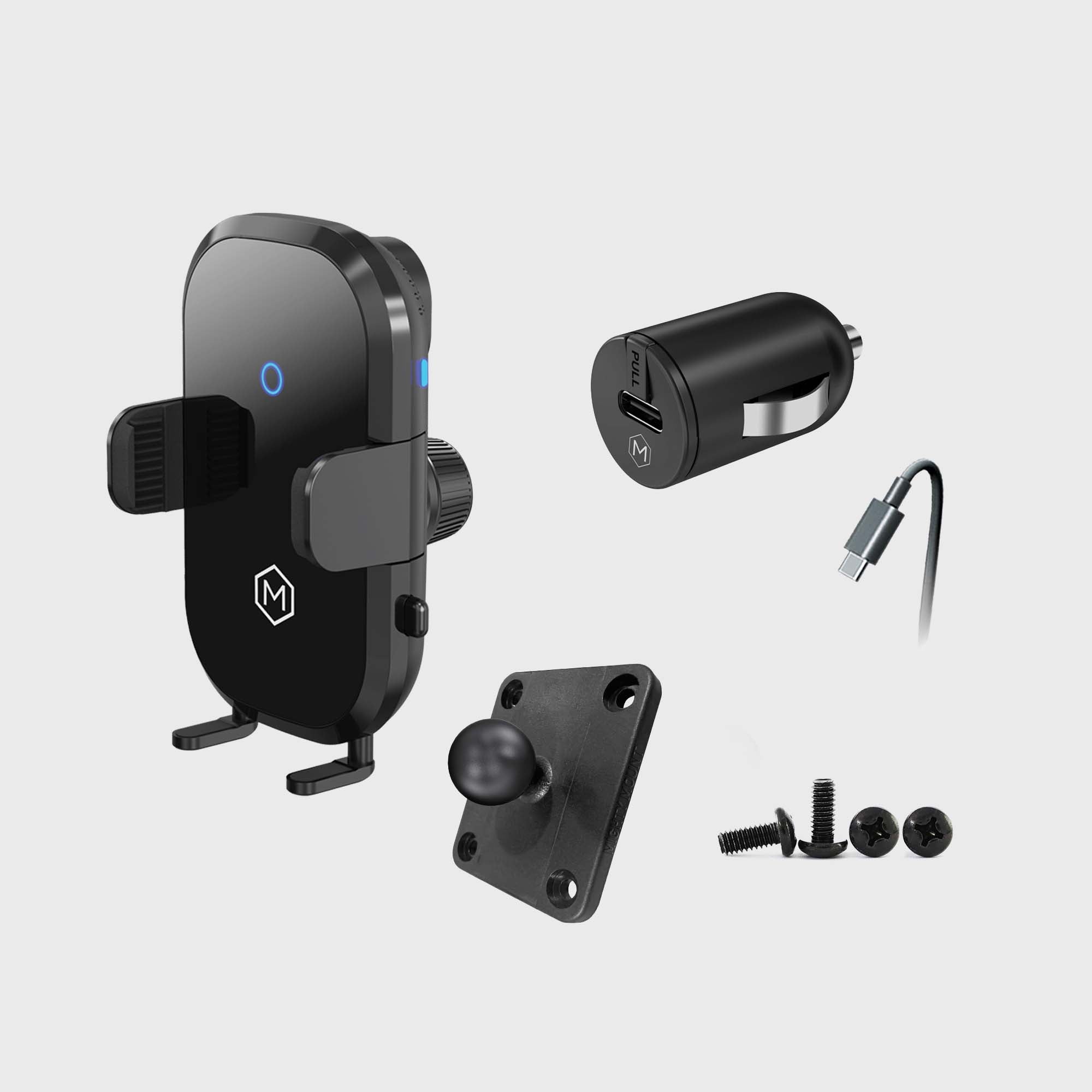 Auto Scan Fast Wireless Car Charger Mount with Drill Base AMPS Mounting Plate