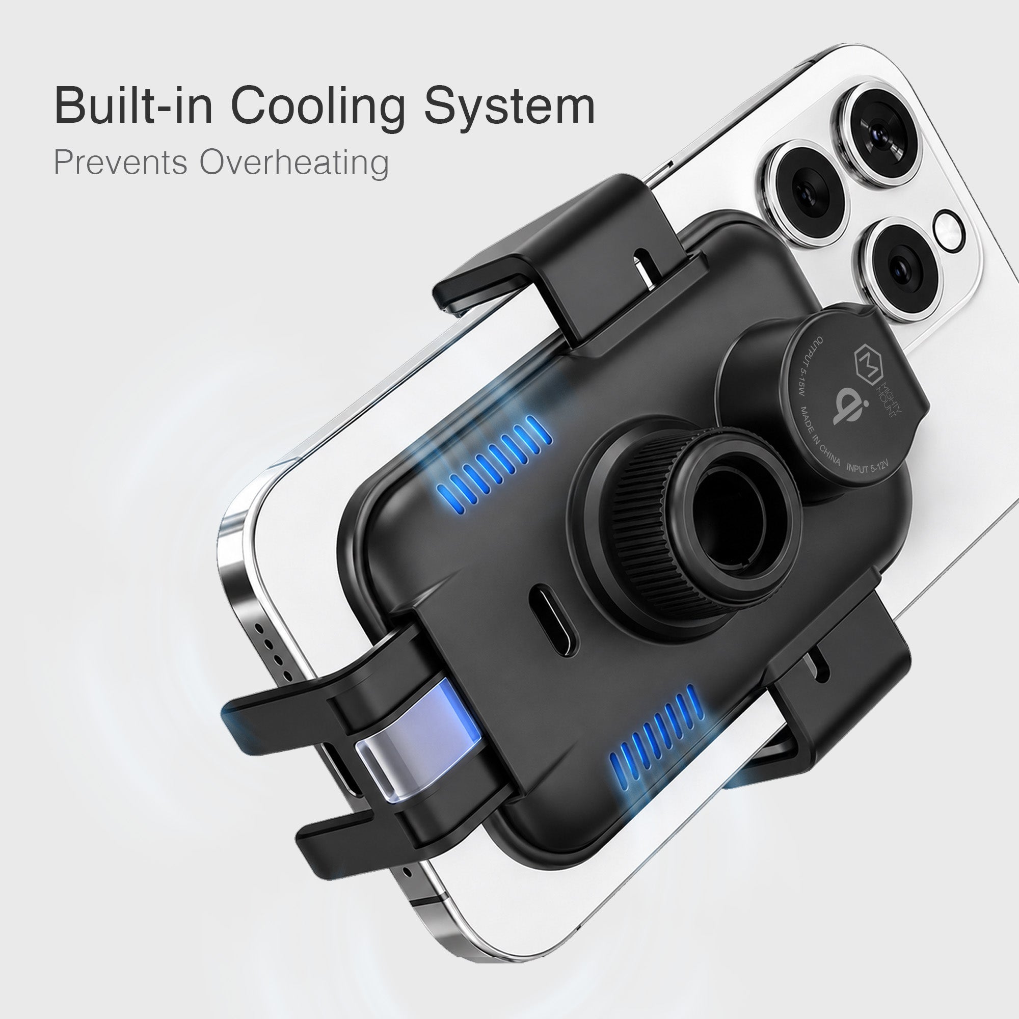 Auto Grip 15W Wireless Car Charger Qi Certified Auto-Clamp Vent for iPhone and Android