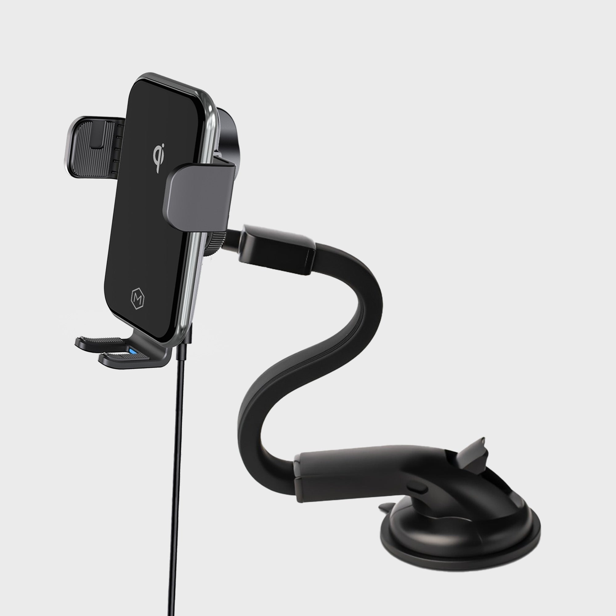Auto Grip Fast Wireless Car Charger Mount With Gooseneck Mount
