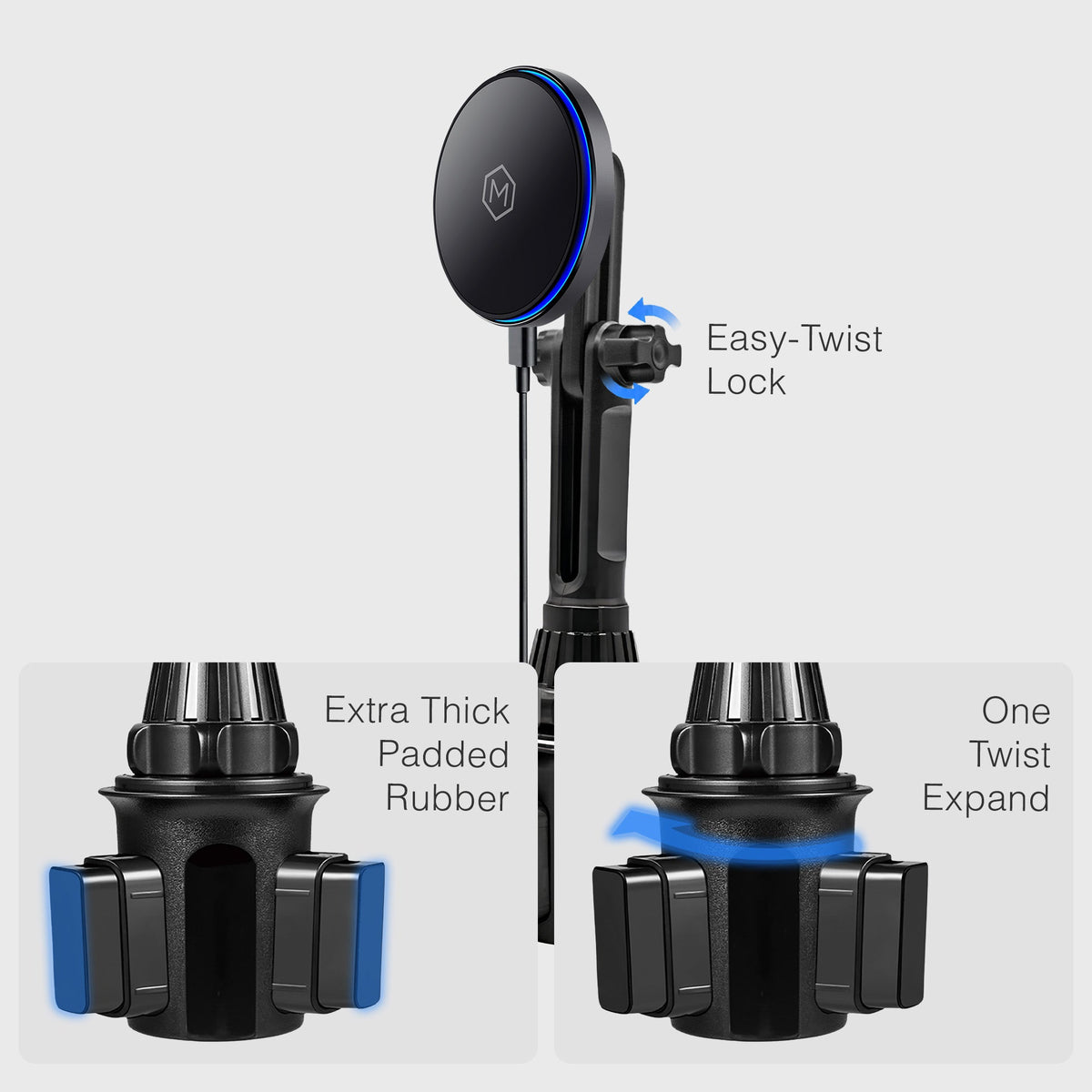 Mag Switch Qi2 Wireless Cup Holder Phone Mount
