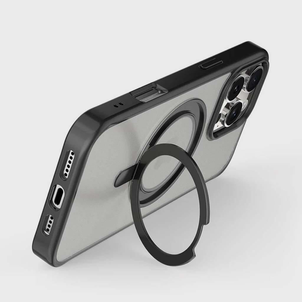 iPhone 16 Pro Max Frost Case with 360° MagSafe Kickstand – Drop Protection Slim Cover