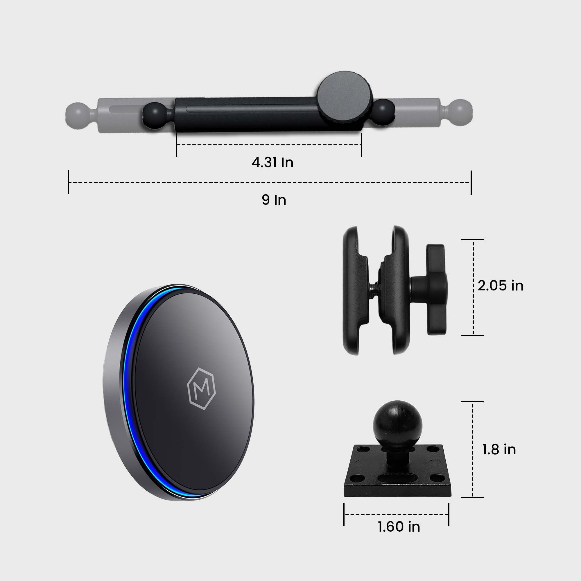 Heavy Duty Rugged MagSwitch Qi2 Wireless Car Charger Phone Mount