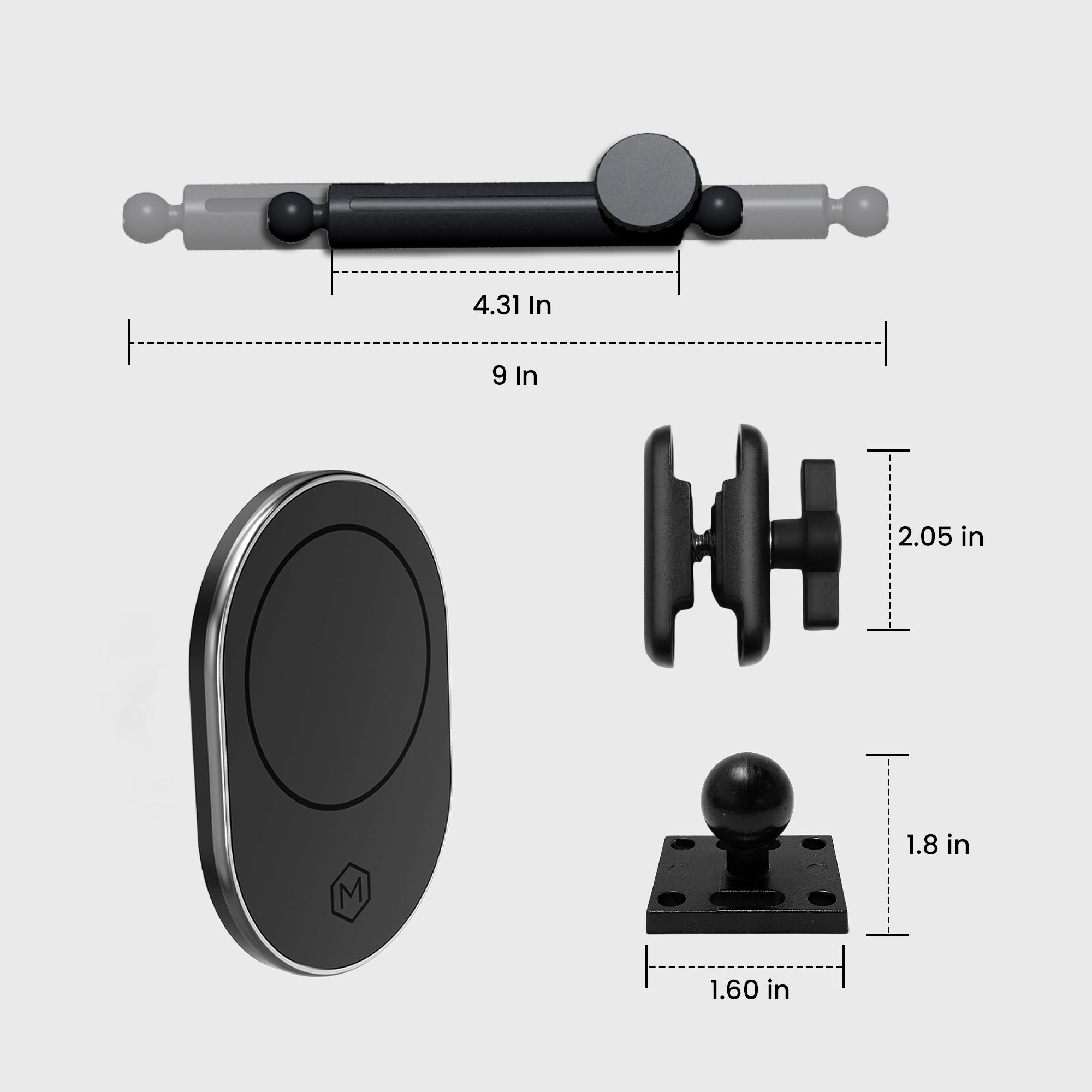 Heavy Duty Rugged MagSafe Magnetic Car Phone Mount