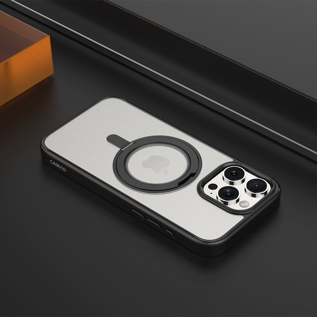 iPhone 16 Pro Max Frost Case with 360° MagSafe Kickstand – Drop Protection Slim Cover