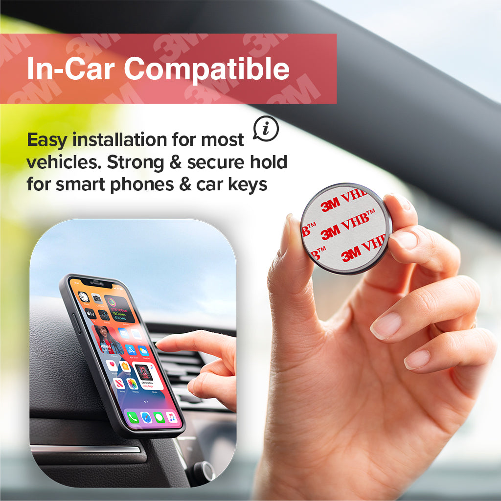 Circular Wall Phone Mount – Adhesive Magnetic Holder for Home Office Gym