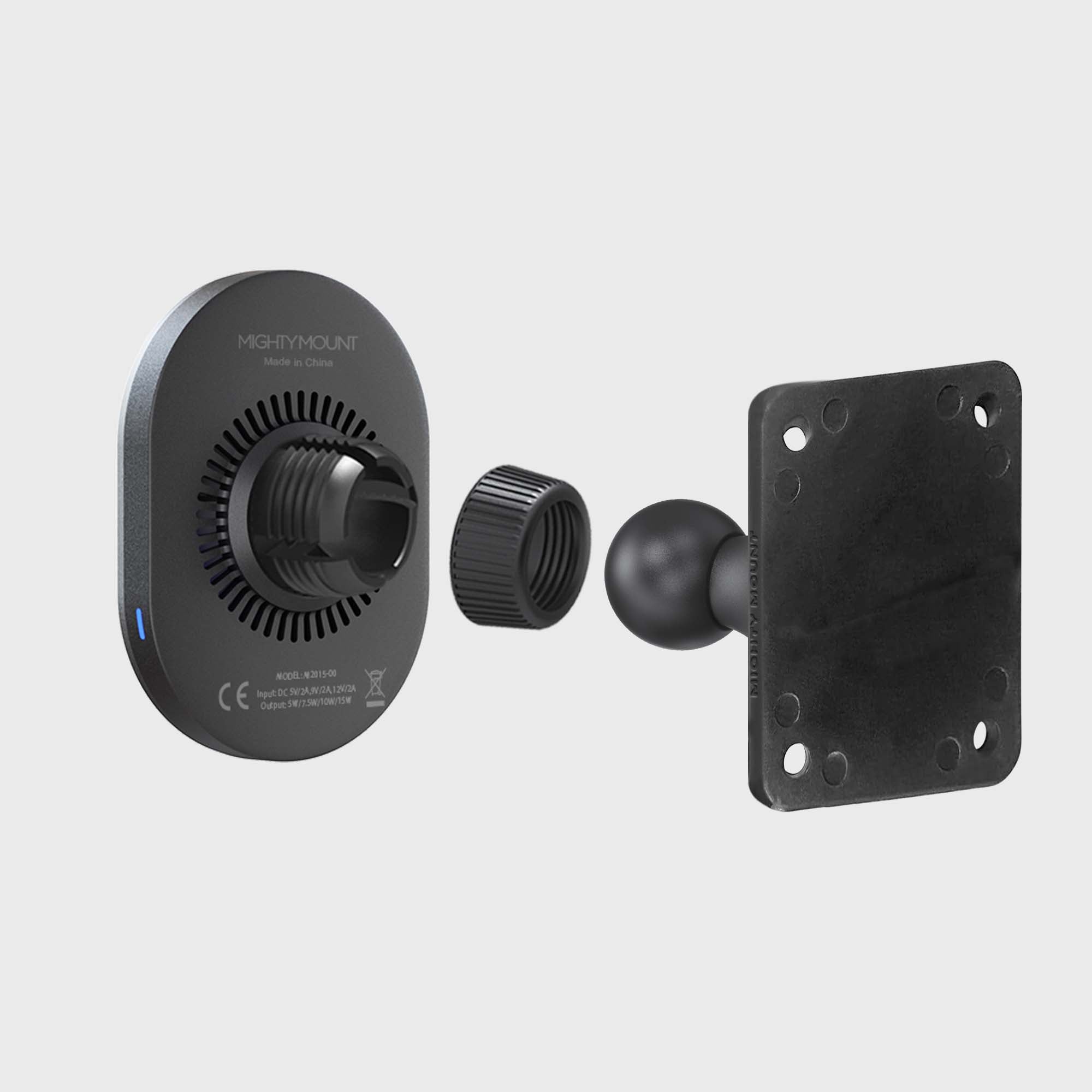 MagSafe Wireless Car Charger Mount with Drill Base AMPS Mounting Plate