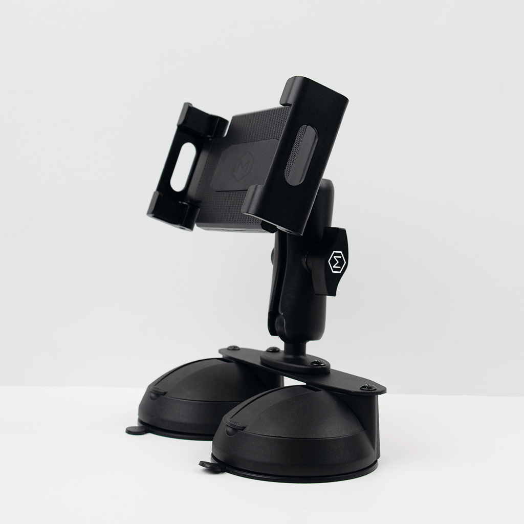 Quick Lock Dual Suction Tablet Mount – Industrial iPad Holder for Car