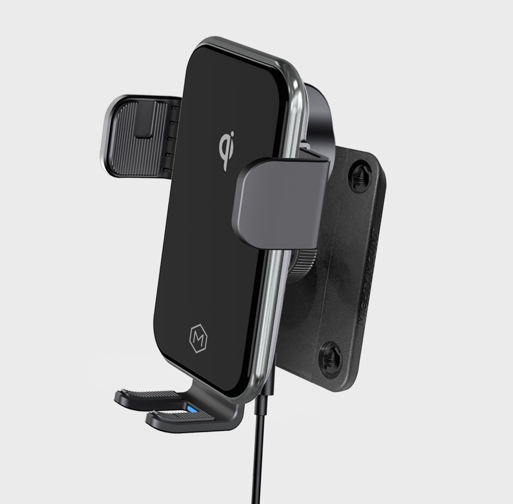 Auto Grip Fast Wireless Car Charger Mount With AMPS Plate - Qi-Certified