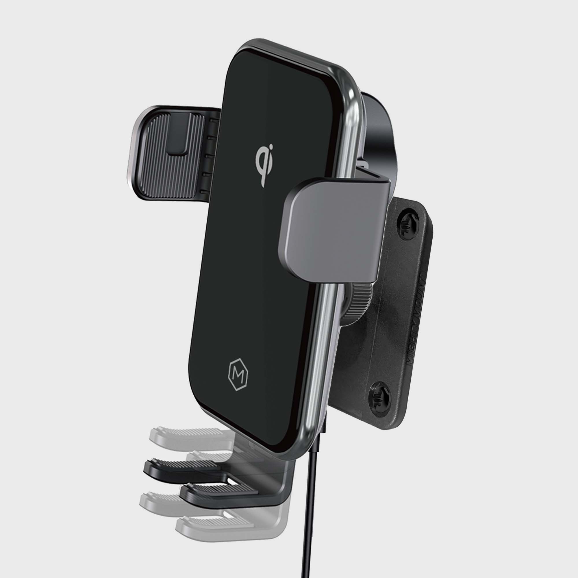 Auto Grip Fast Wireless Car Charger Mount With AMPS Plate - Qi-Certified