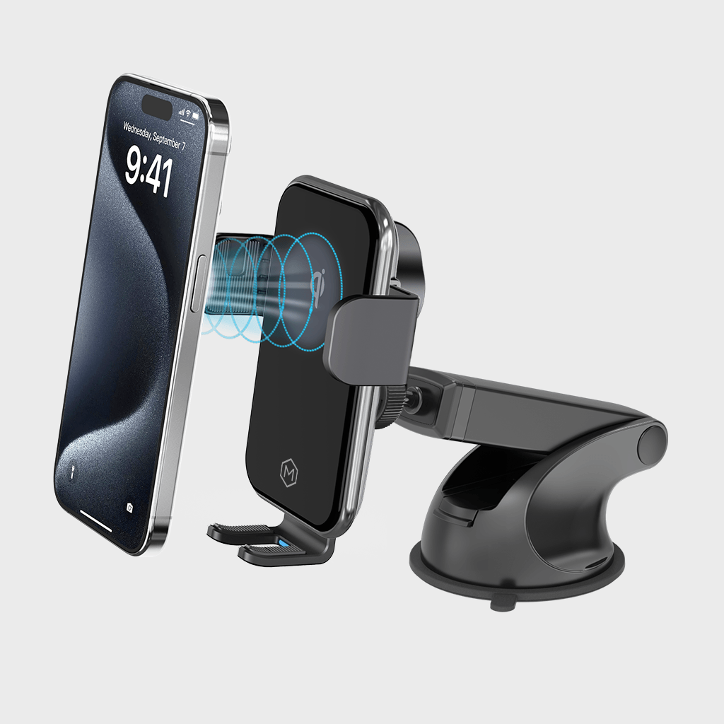 Auto Grip Wireless Charger Suction Cup Phone Mount