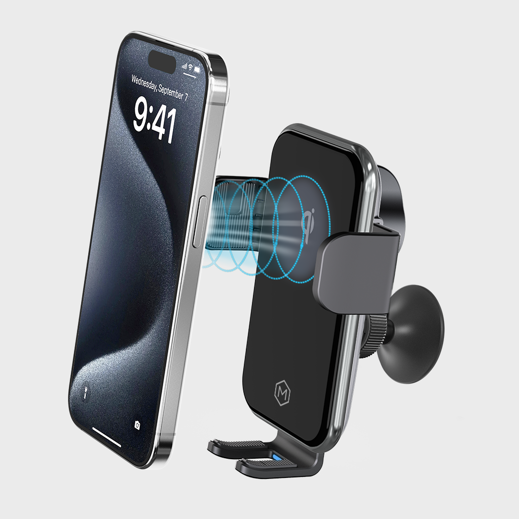 Auto Grip Fast Wireless Car Charger Dash Mount - Qi-Certified