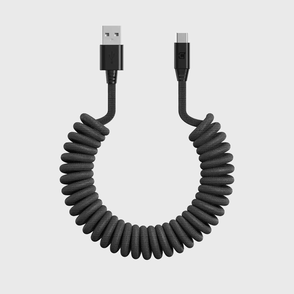 Caseco Road Ready Coil Cord (USB-A to USB-C)