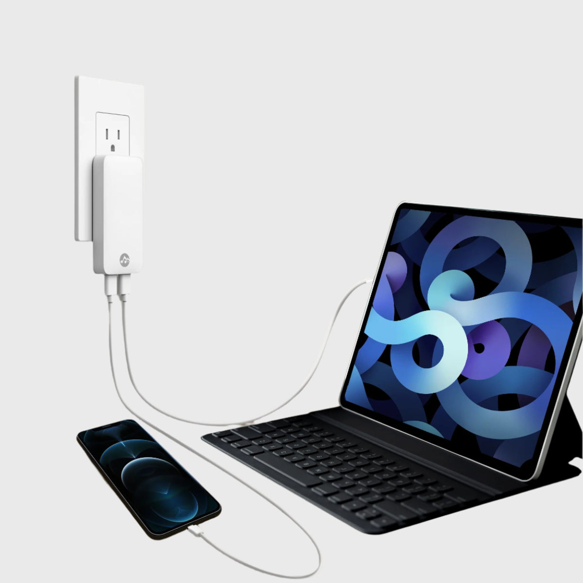65W dual Port slim Wall Charger