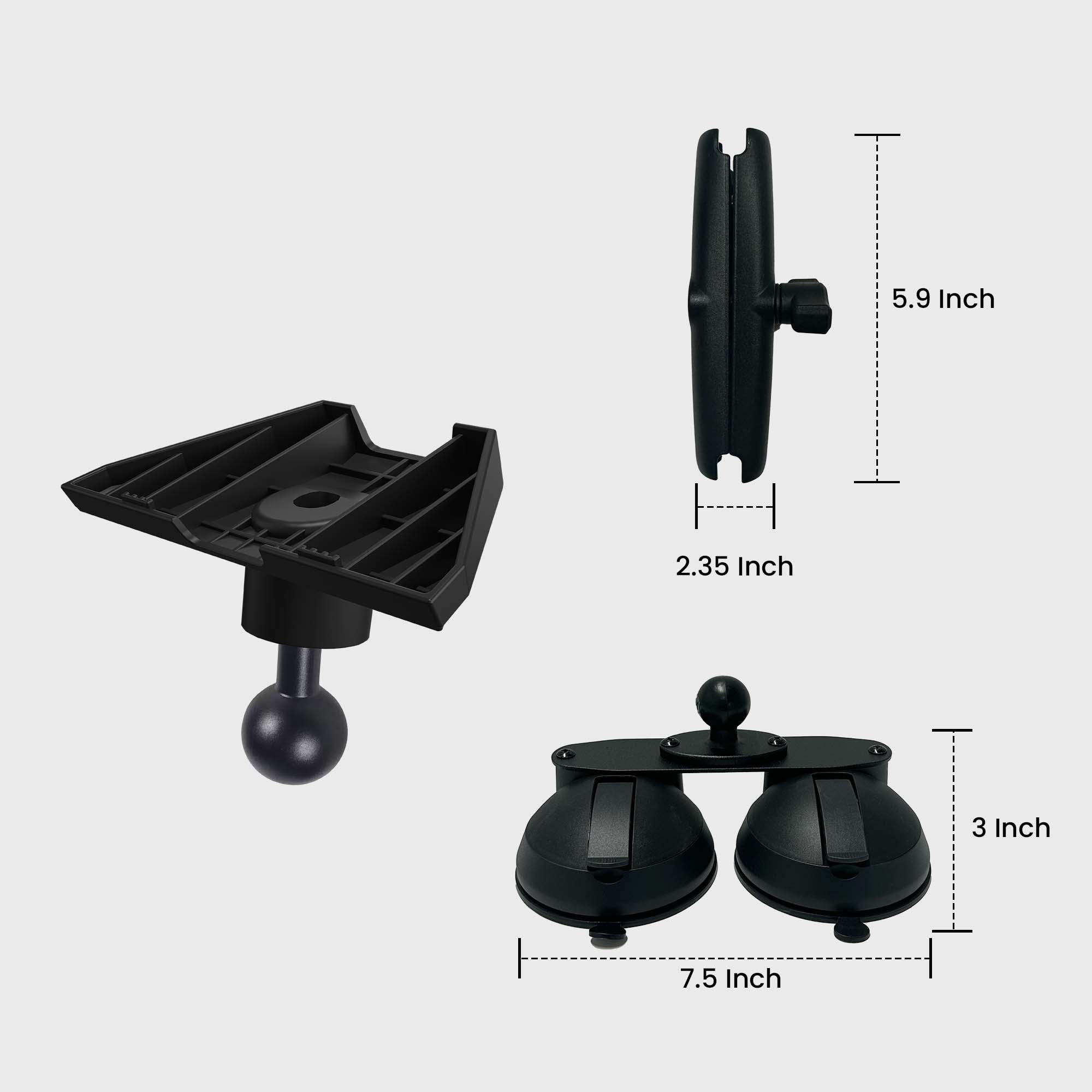 Dual Suction Cup Mount for Starlink Mini – Heavy Duty Secure Mount