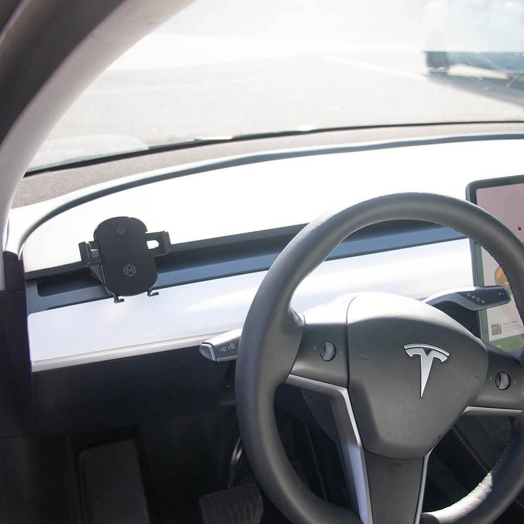 Tesla Phone Mount for Model 3 & Y – Grip Cradle Holder 360° Rotation No Adhesives