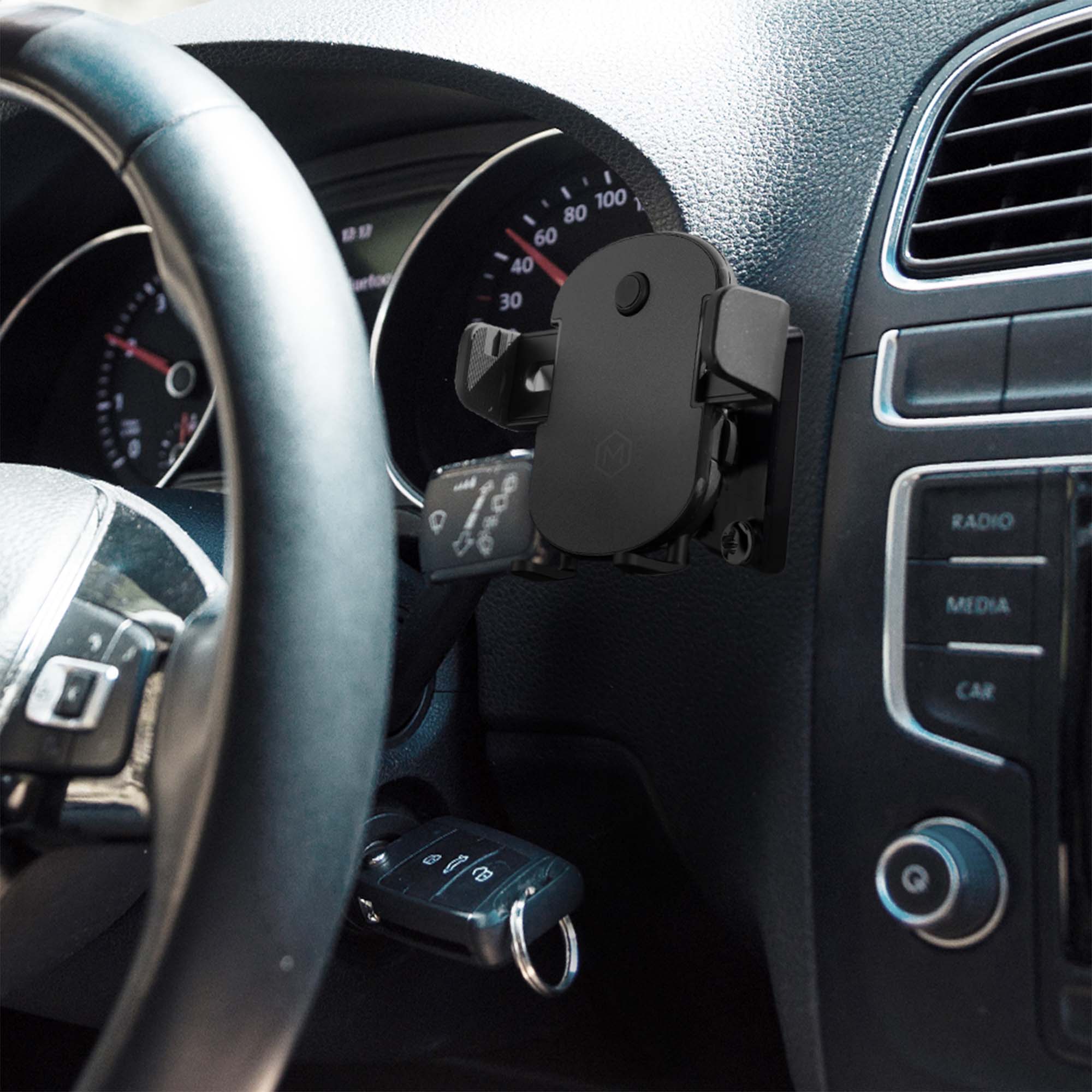 AMPS Drill Base Plate Universal Phone Mount for iPhone & Android - Grip Cradle