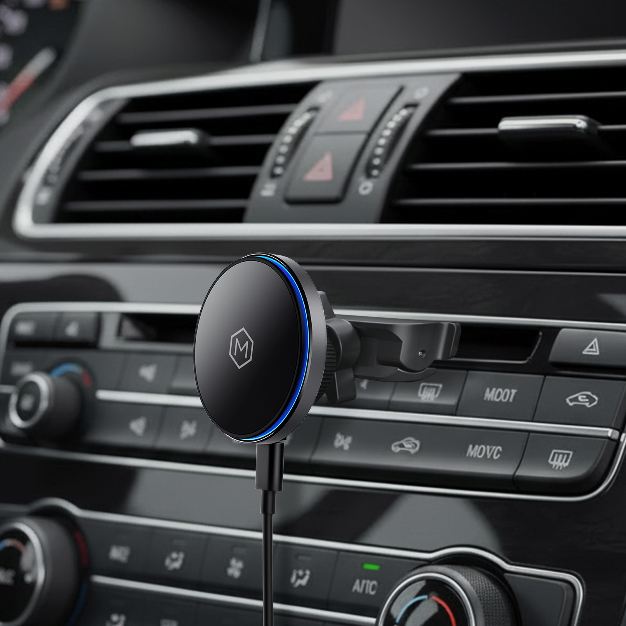 Mag Switch Qi2 Wireless Charger & CD Slot Mount