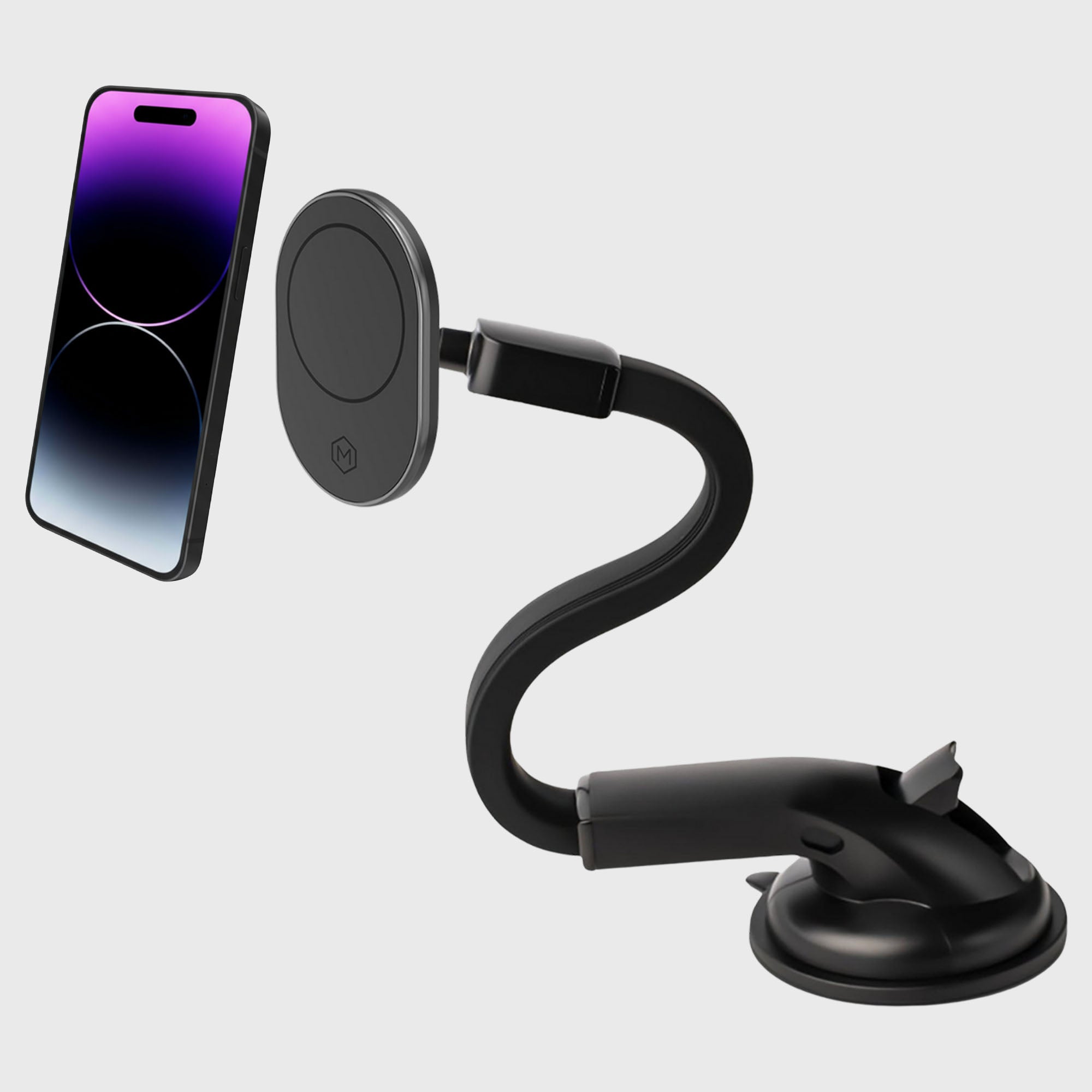 Magnetic Car Phone Mount with MagSafe Gooseneck Phone Mount for iPhone and Android