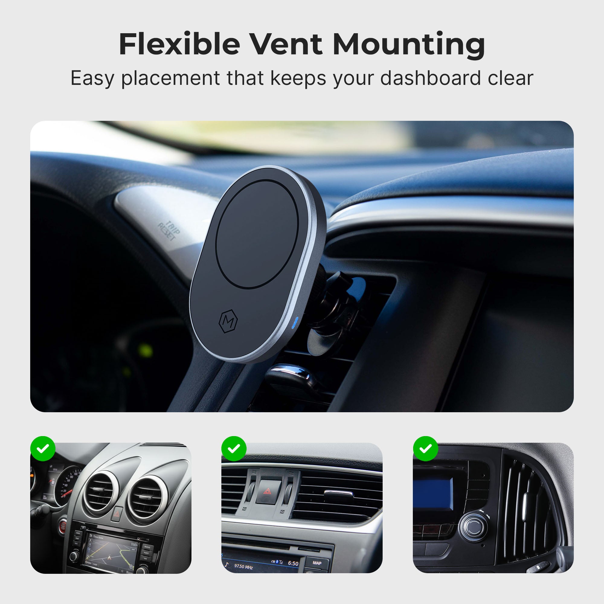 MagSafe Wireless Car Charger Air Vent Mount (Version 2.0)