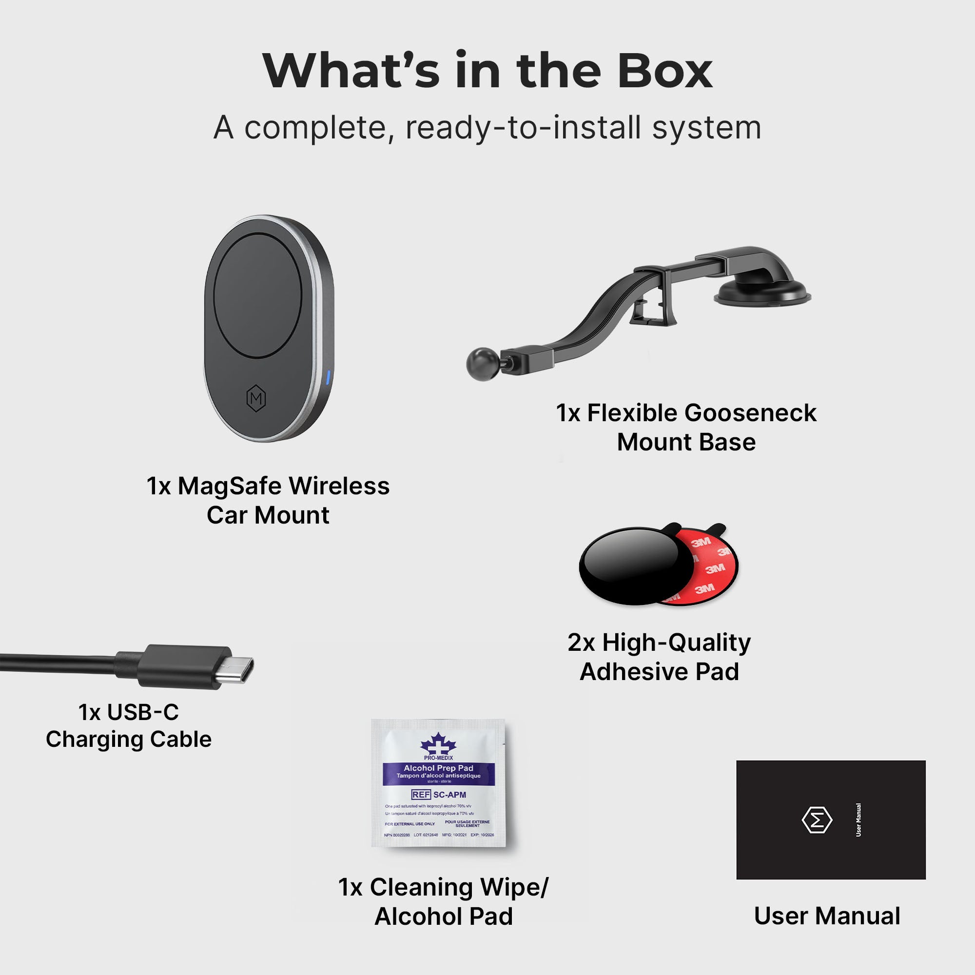 MagSafe Wireless Car Charger Gooseneck Mount (Version 2.0)