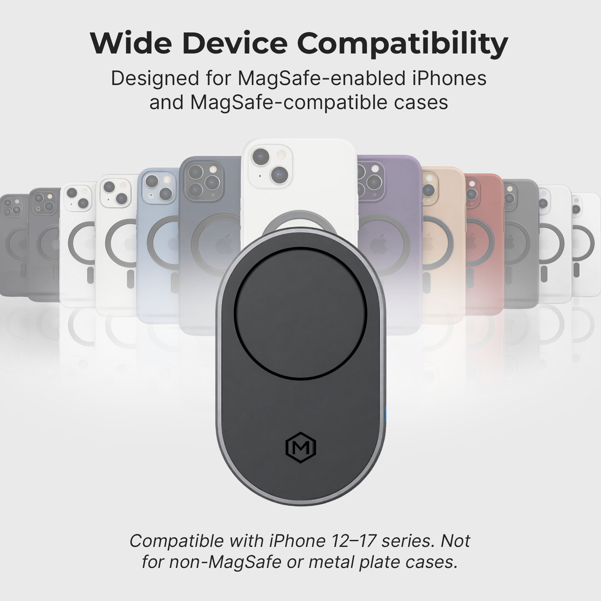 MagSafe Wireless Car Charger Flexible Gooseneck Phone Mount for iPhone and Android