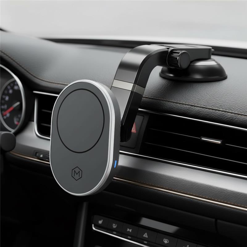 MagSafe Wireless Car Charger with Multi-Angle Adjustable Suction Cup