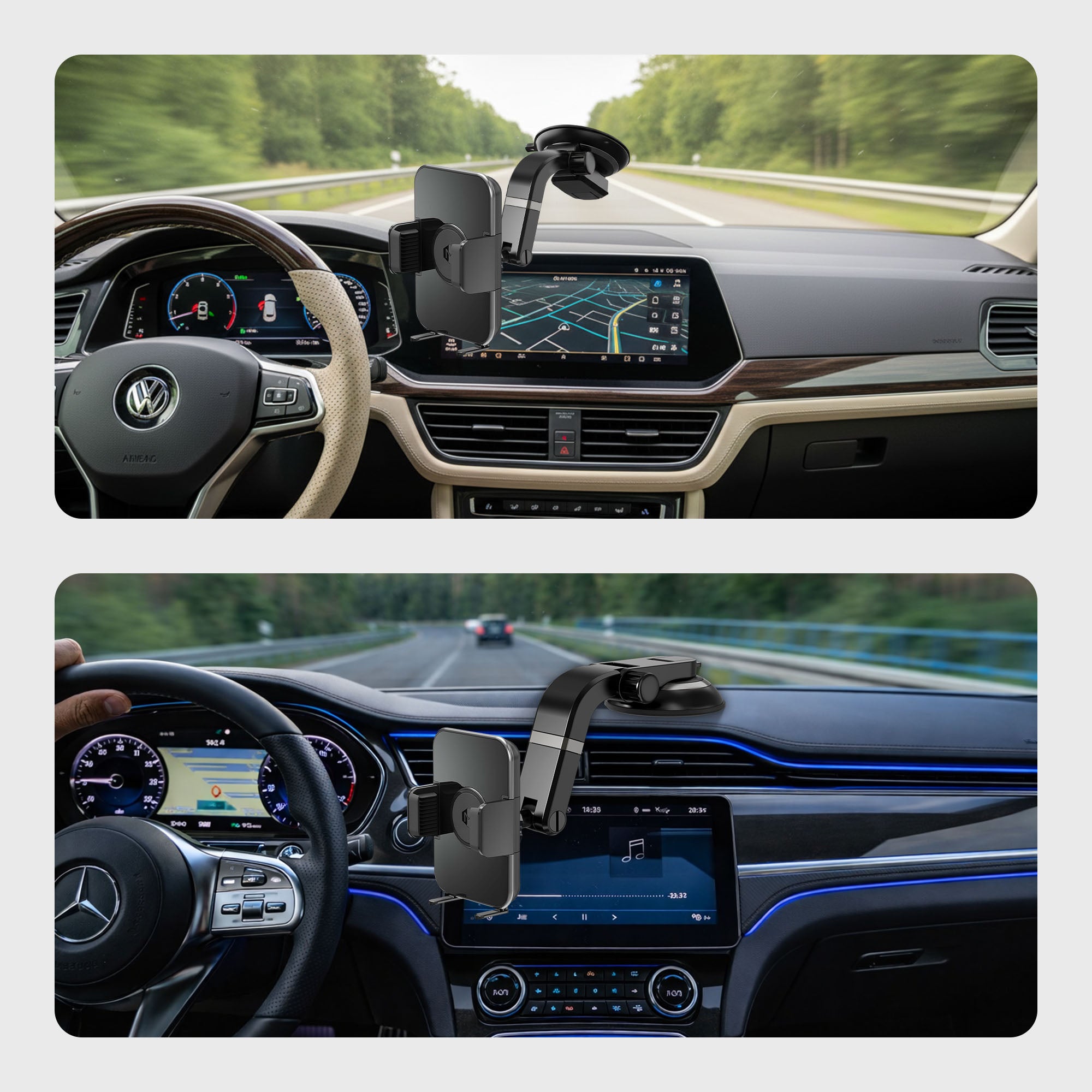 One Touch Cradle Mount with Multi-Angle Adjustable Suction Cup