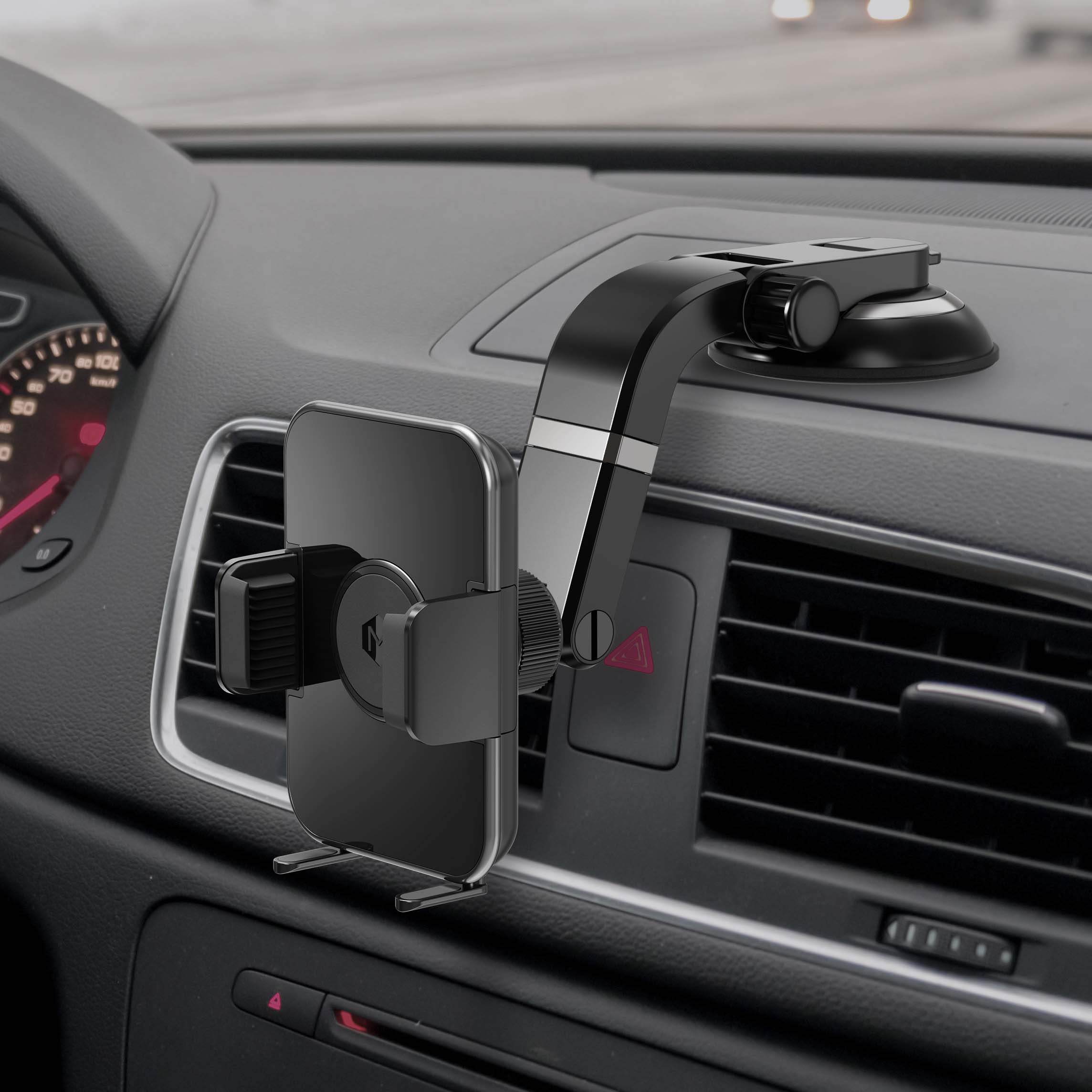 One Touch Cradle Mount with Multi-Angle Adjustable Suction Cup