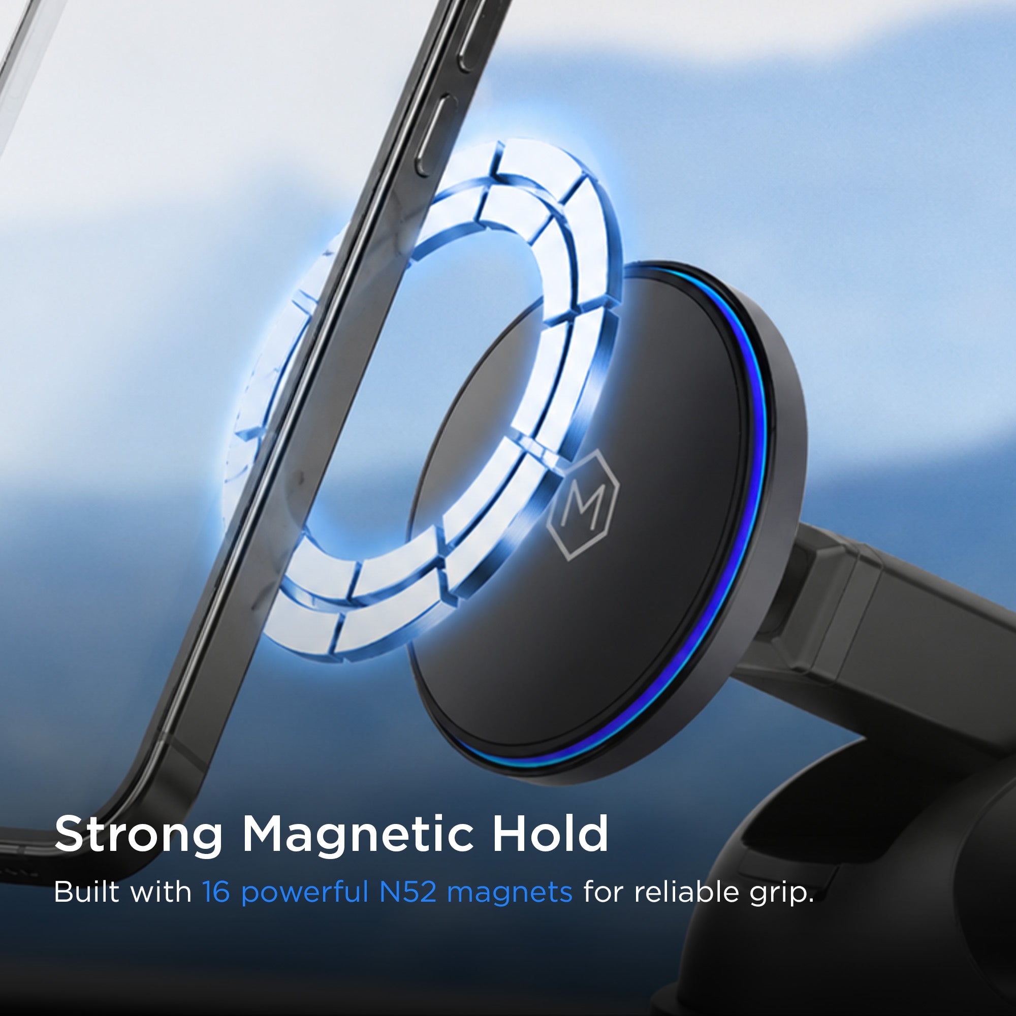 MagSwitch Qi2 Wireless Charger Telescopic Suction Phone Mount for iPhone and Android
