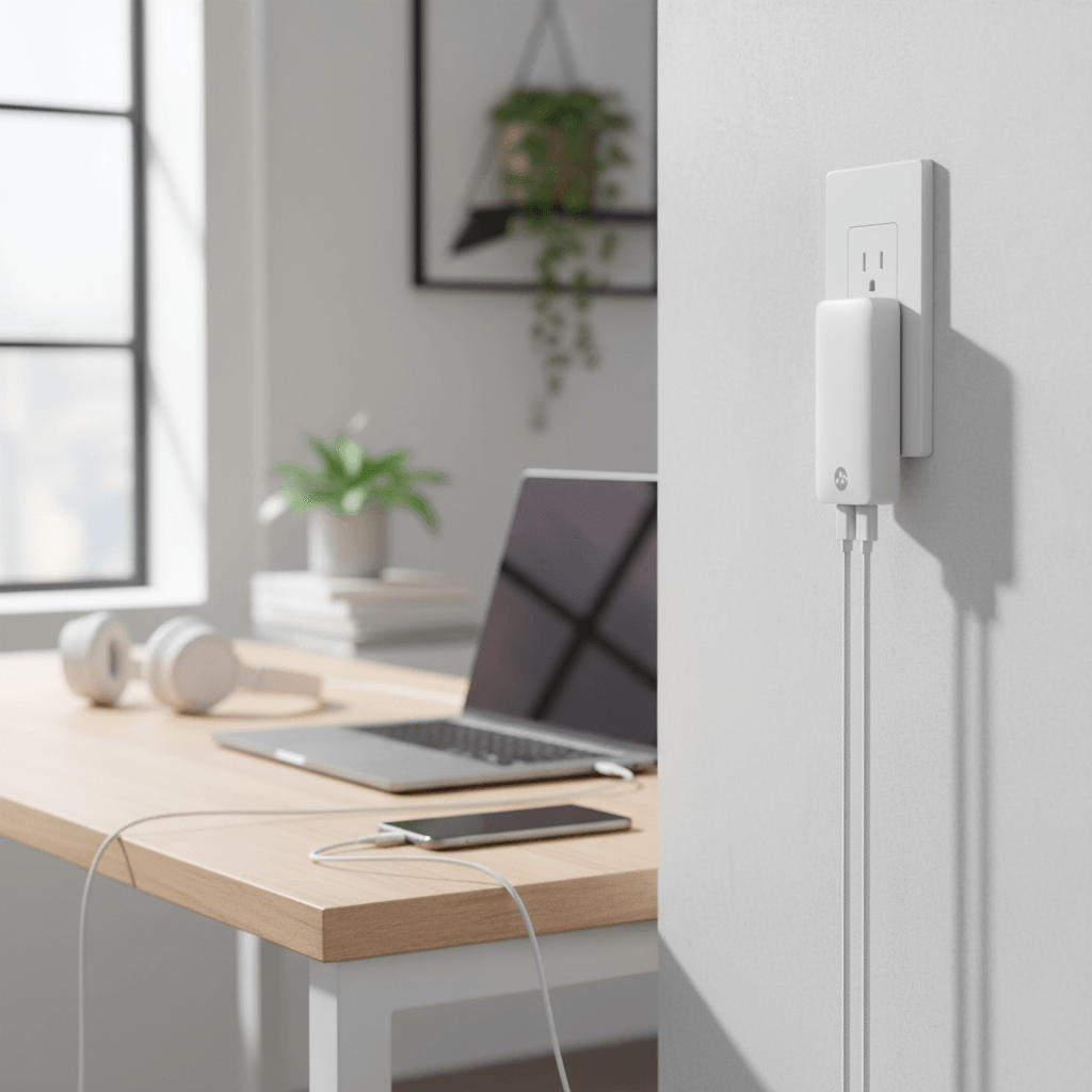 65W dual Port slim Wall Charger