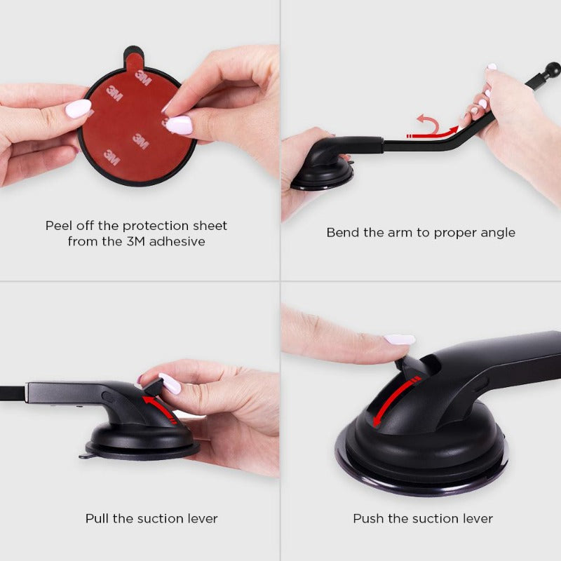 Flexible Gooseneck Car Dash and Windshield Mount Holder - Car Mount | The Mighty Mount (vent phone holder)