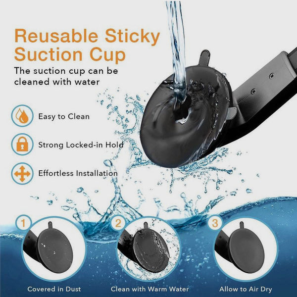 Flexible Gooseneck Car Dash and Windshield Mount Holder - Car Mount | The Mighty Mount (Reusable Sticky suction cup)