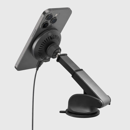 MagSwitch Qi2 Wireless Charger Telescopic Suction Phone Mount for iPhone and Android