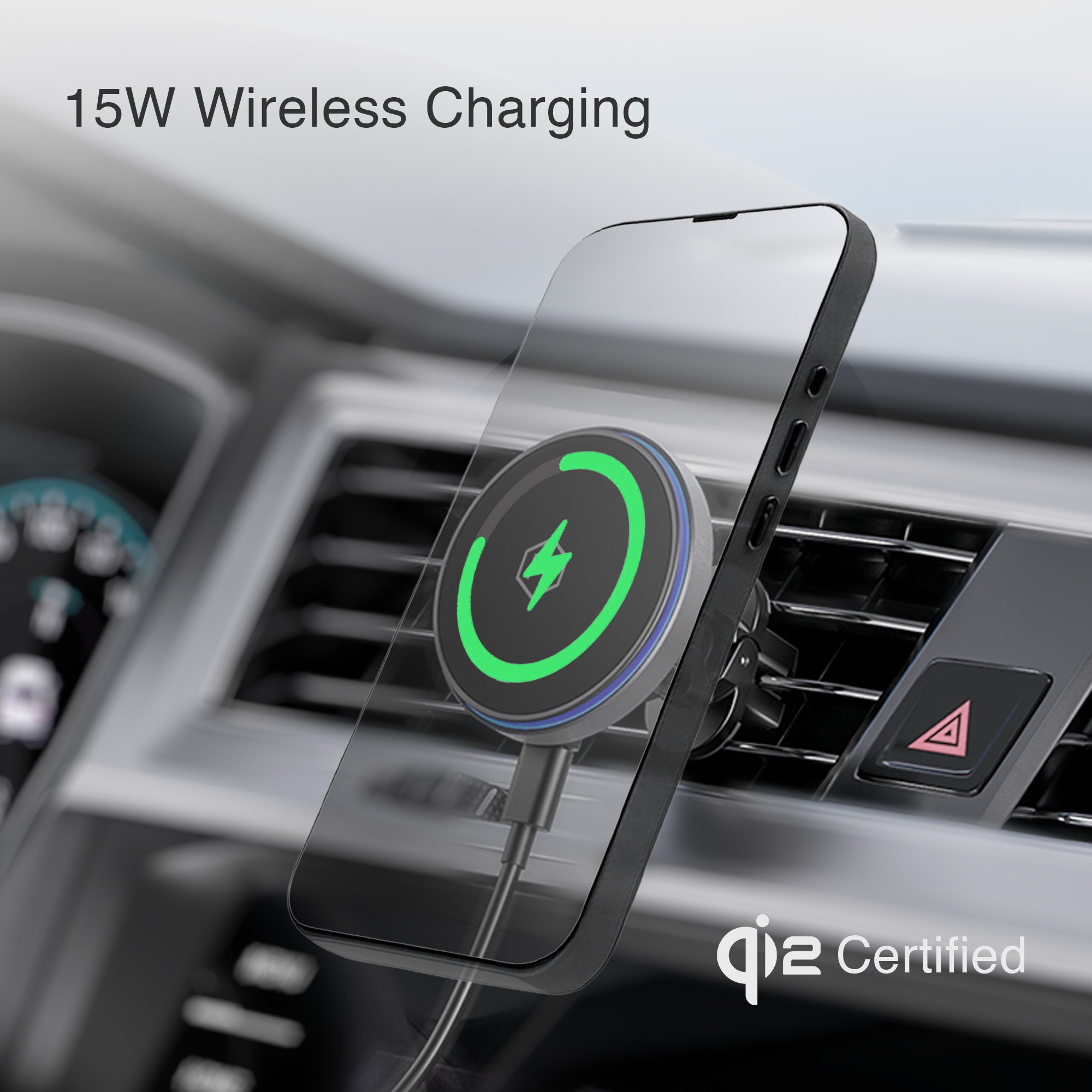 Mag Switch Qi2 Wireless Charger Air Vent Phone Mount