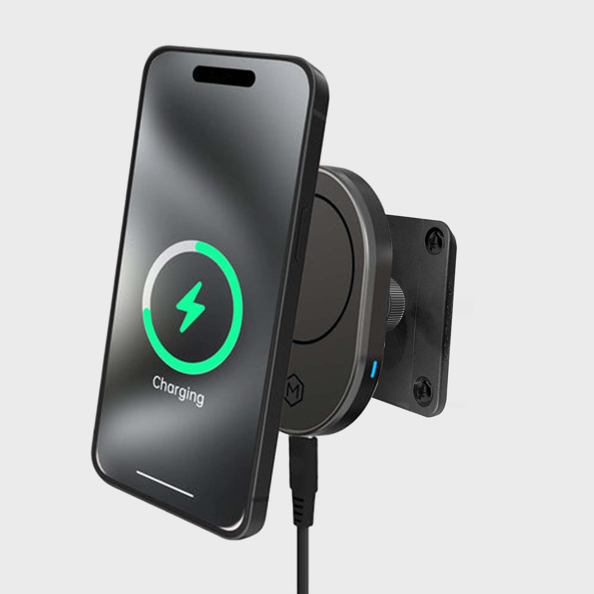 MagSafe Wireless Car Charger Mount with Drill Base AMPS Mounting