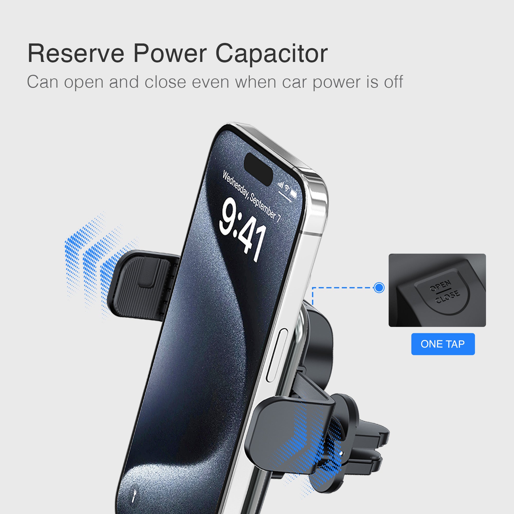 Auto Grip Wireless Charger Air Vent Phone Mount