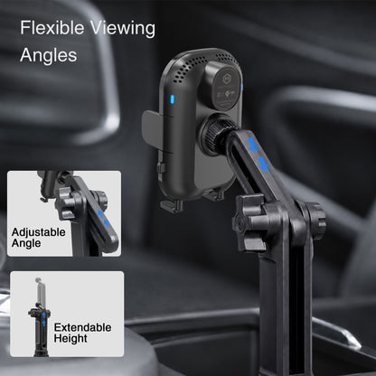 Auto Scan Wireless Charger Cup Holder Phone Mount