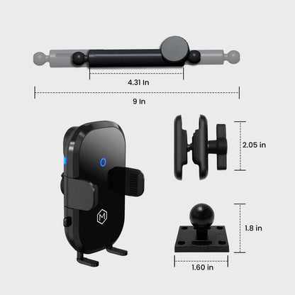 Heavy Duty Rugged Auto Scan Wireless Car Charger Phone Mount