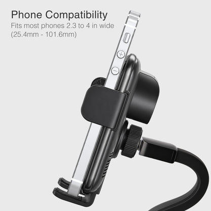 Auto Grip Wireless Charger Flexible Gooseneck Suction Cup Phone Mount