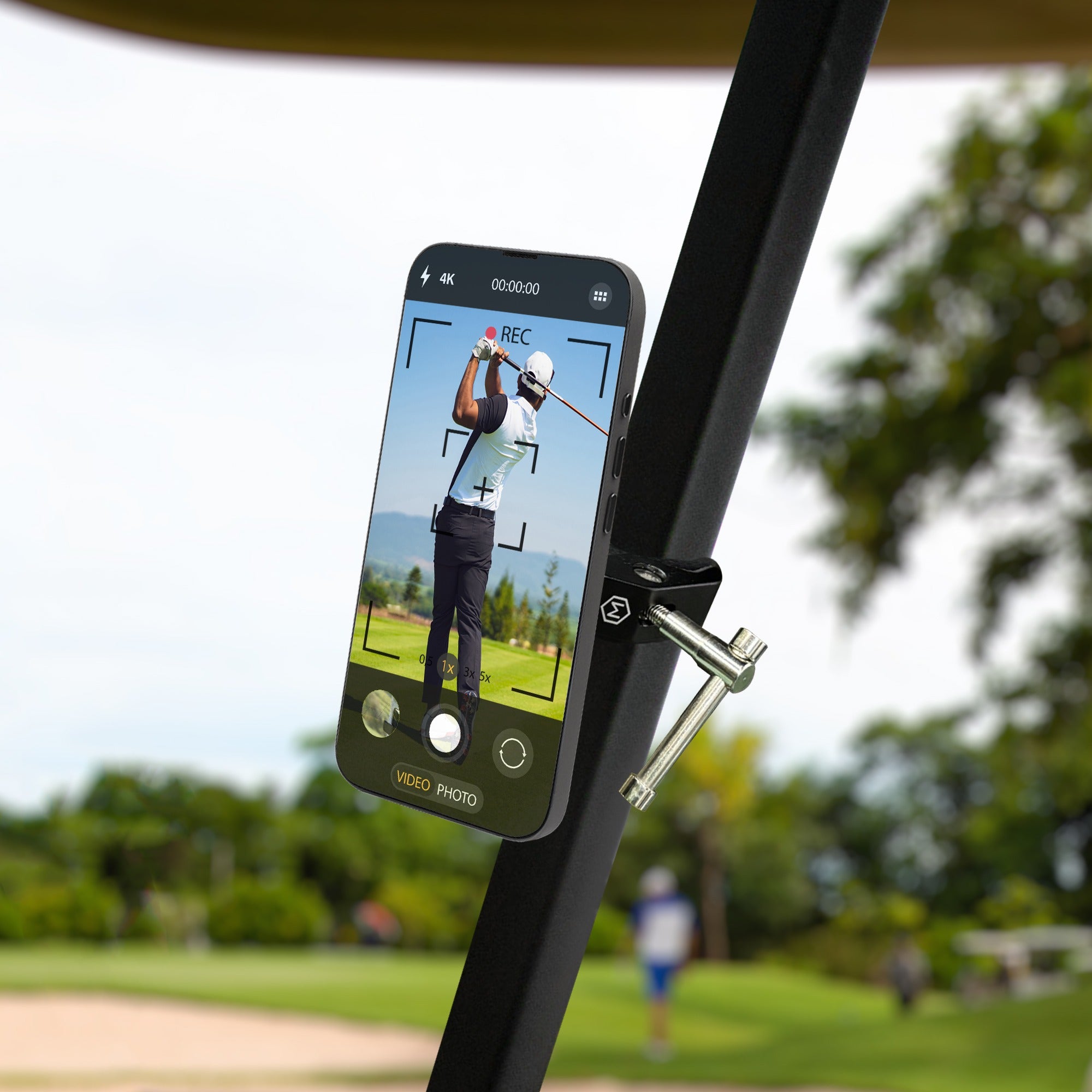 MagSafe Golf Cart Clamp Phone Mount for iPhone & Android
