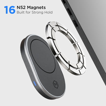 MagSafe Wireless Charger Multi-Angle Adjustable Suction Phone Mount for iPhone and Android