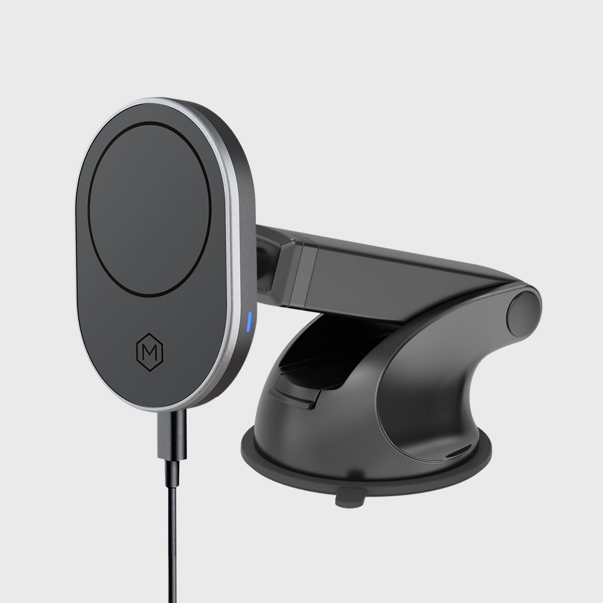 MagSafe Wireless Car Charger Suction Dash Phone Mount for iPhone and Android