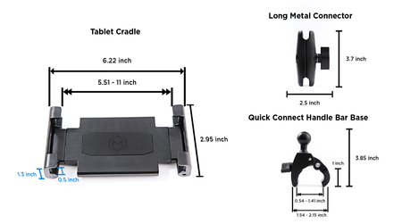 Quick Connect Handlebar Tablet Holder